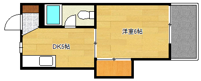 沖ビル 1DK 3号室