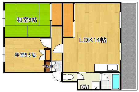 ハイネス大芝 203号室 2LDK