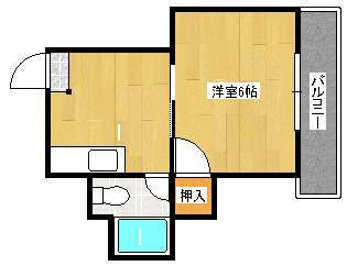 コーポ西田 1DK 1号室